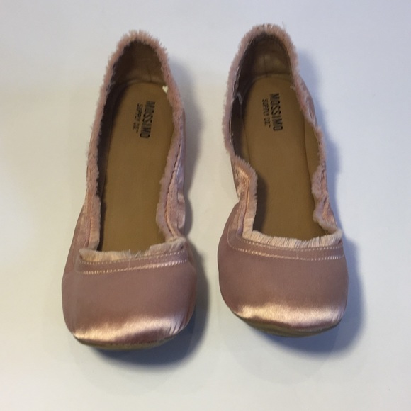 Mossimo ONO Pink Satin Ballet Flats w/ Fringe - Picture 6 of 8